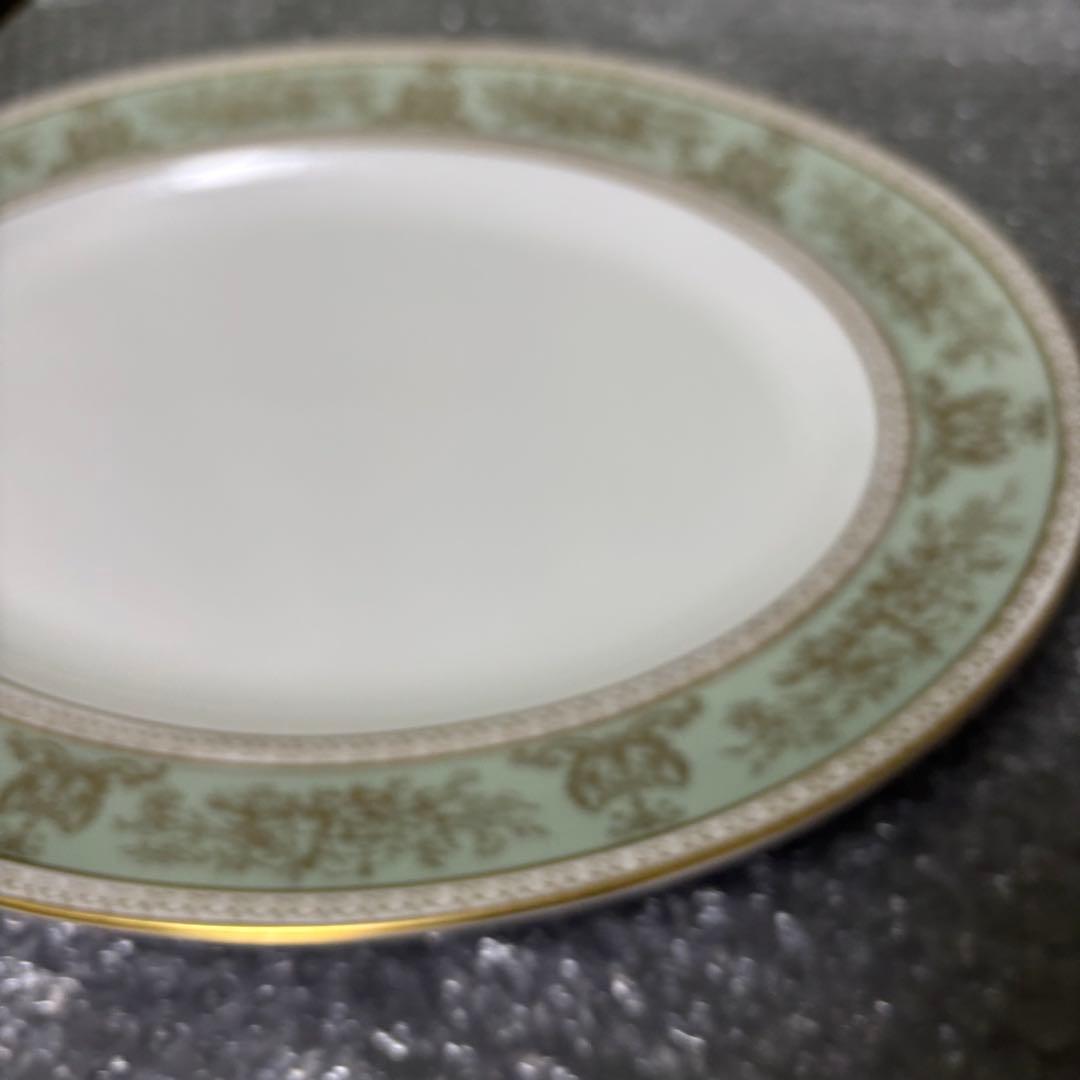  ウェッジウッド コロンビア オーバルプレート セージグリーン
