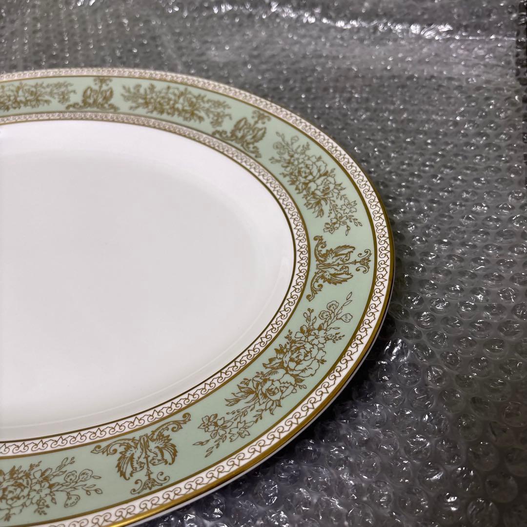  ウェッジウッド コロンビア オーバルプレート セージグリーン