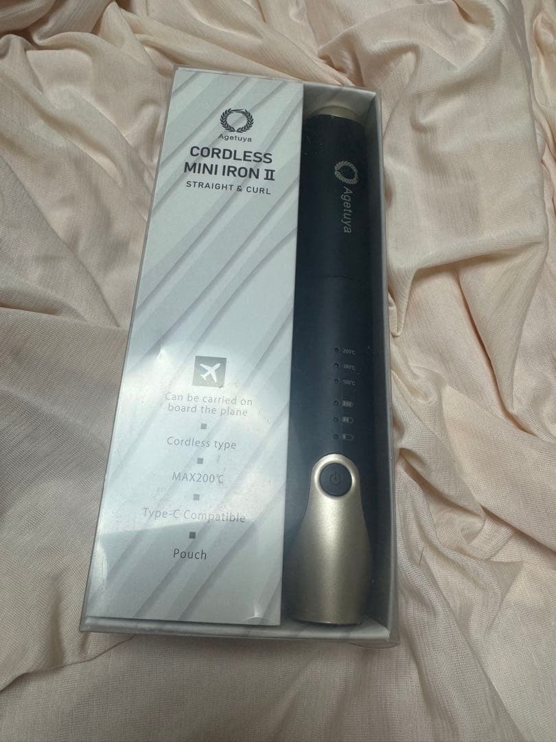 アゲツヤ Agetsuya コードレスヘアアイロン IⅡ 機内持ち込み可