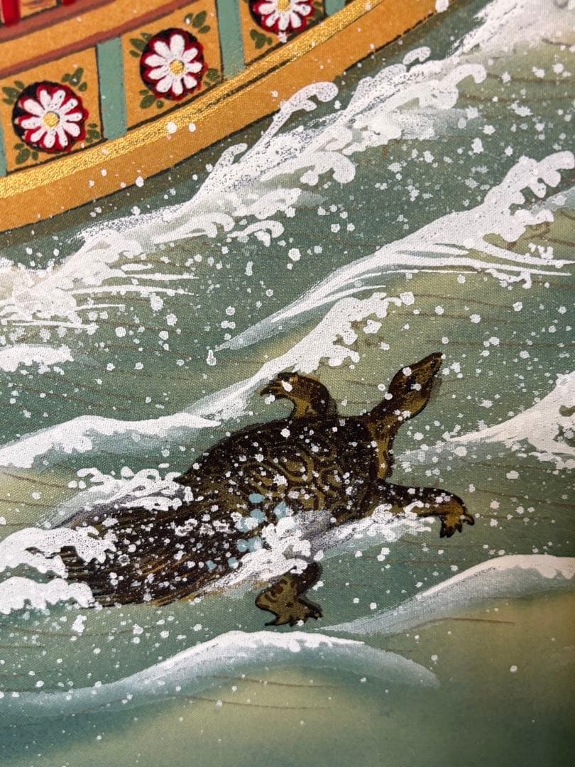 「七福神宝船之図」　玉苑　掛け軸 掛軸 合箱あり　縁起物　020