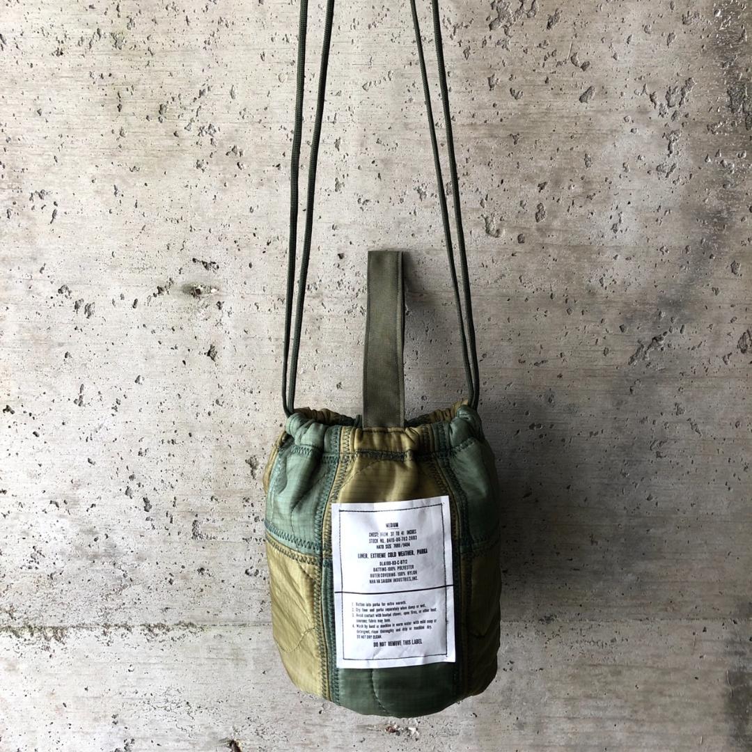 【HＢ2000】６０cmショルダー パッチワークリメイクペイシェントバッグ　巾着