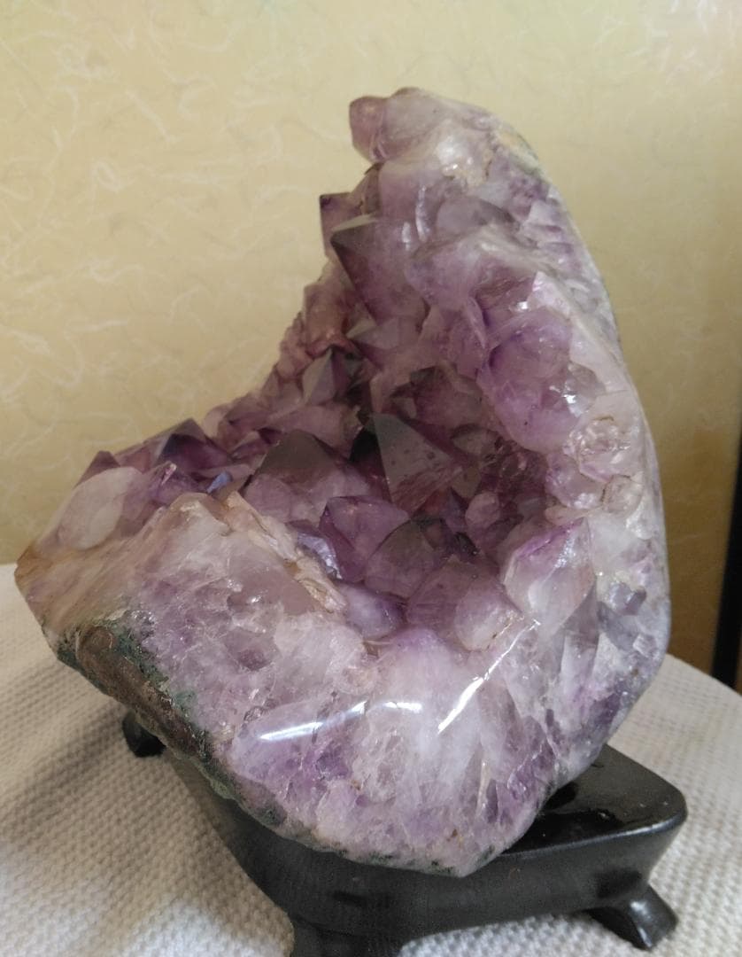 アメジスト クラスター 原石　誕生石　魔除け　金運　鑑賞石　台付 パワーストン