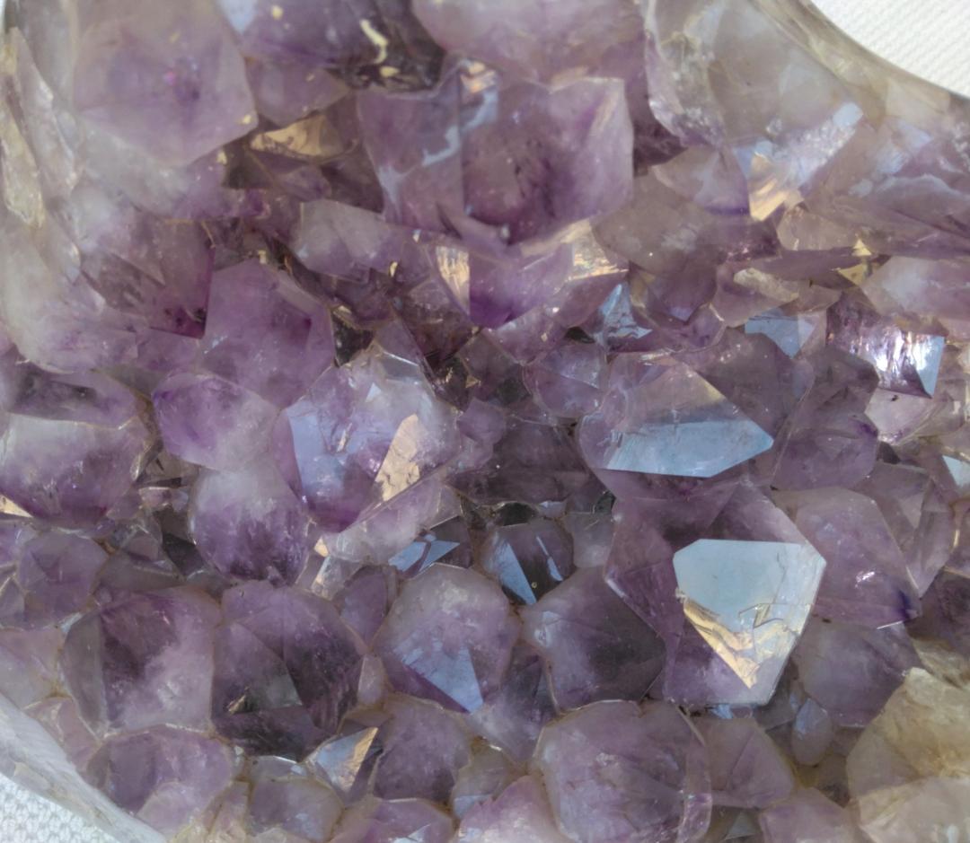 アメジスト クラスター 原石　誕生石　魔除け　金運　鑑賞石　台付 パワーストン