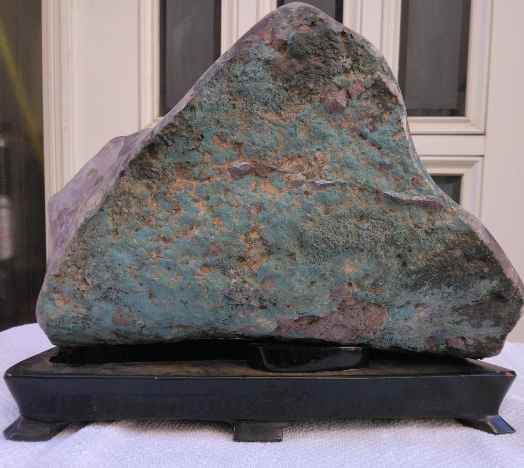 アメジスト クラスター 原石　誕生石　魔除け　金運　鑑賞石　台付 パワーストン