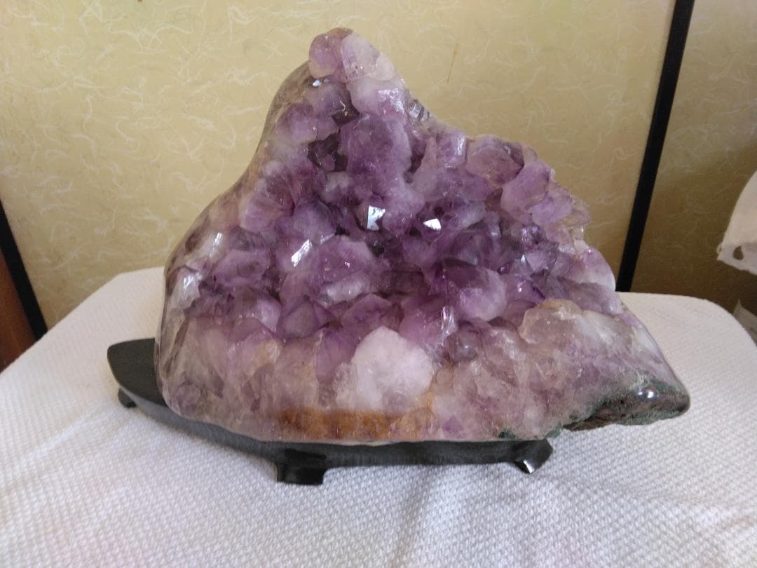 アメジスト クラスター 原石　誕生石　魔除け　金運　鑑賞石　台付 パワーストン