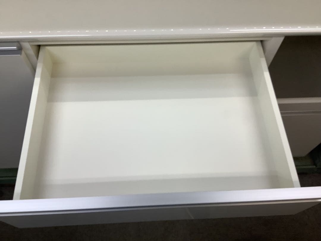 パモウナ キッチンカウンター 幅140cm｜鏡面ホワイト｜