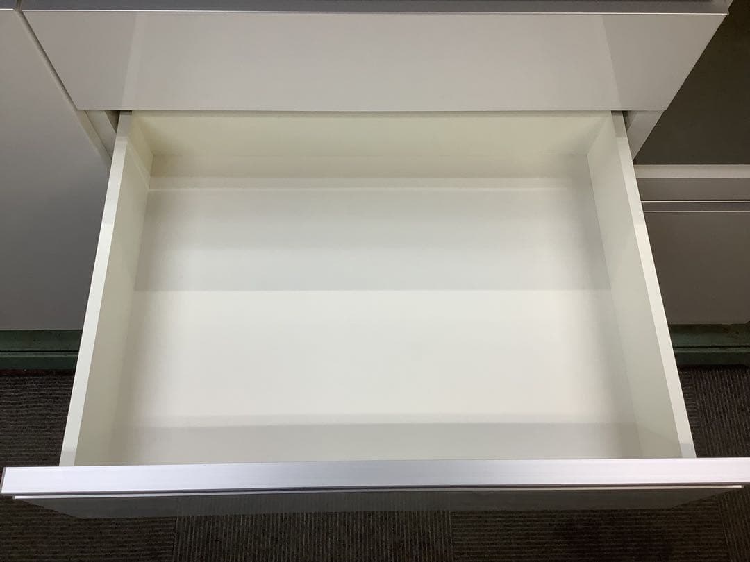 パモウナ キッチンカウンター 幅140cm｜鏡面ホワイト｜