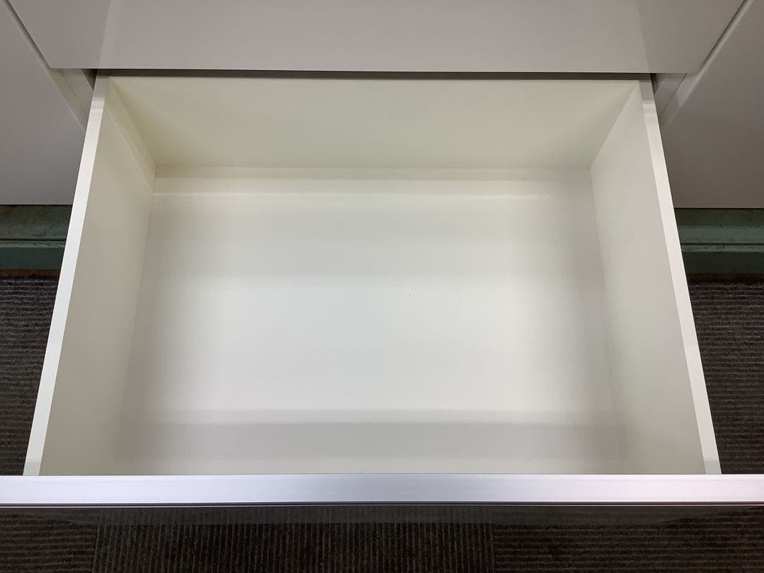 パモウナ キッチンカウンター 幅140cm｜鏡面ホワイト｜