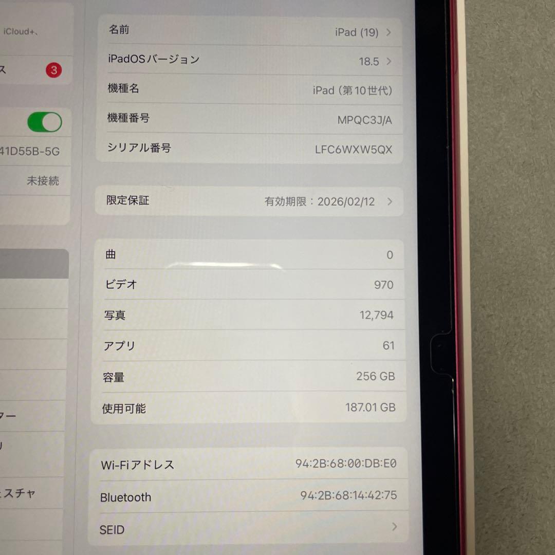 ちくわ　Apple iPad (第10世代) 256GB ピンク