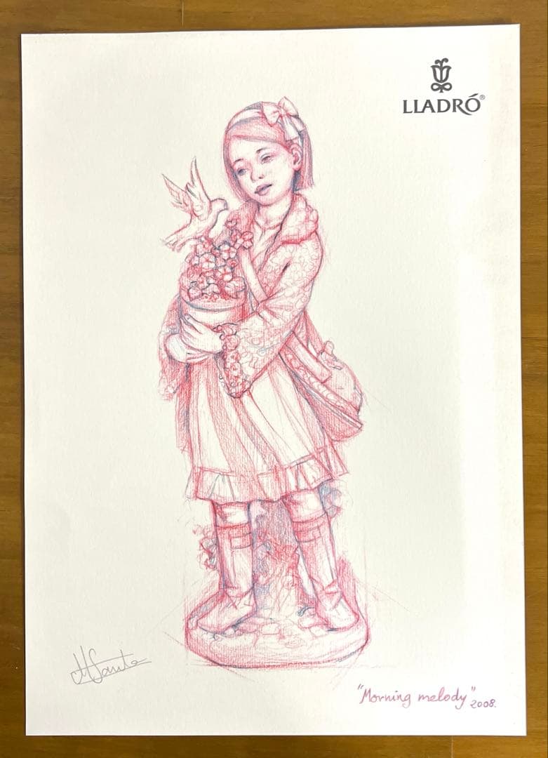 リヤドロ　モーニングメロディー　#8362　フィギュリン　陶器　イラスト・箱付き