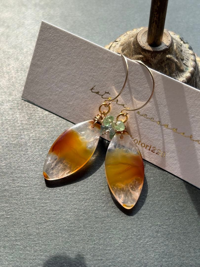 C72 アゲートドゥルージーのピアス