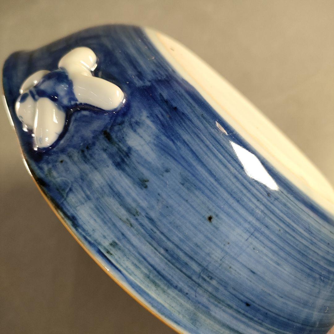 A1366-8/九谷焼/平安岩華 造/着彩草花文一閃人鉢4客/共箱/飾皿/菓子鉢