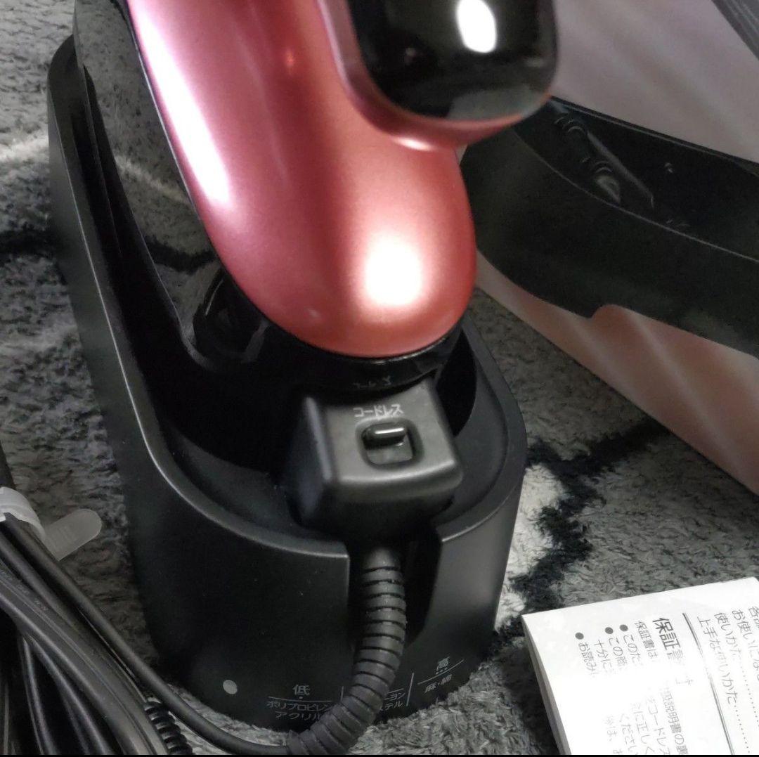 東芝 コードレス 衣類スチーマー TAS-X5（ローズレッド）