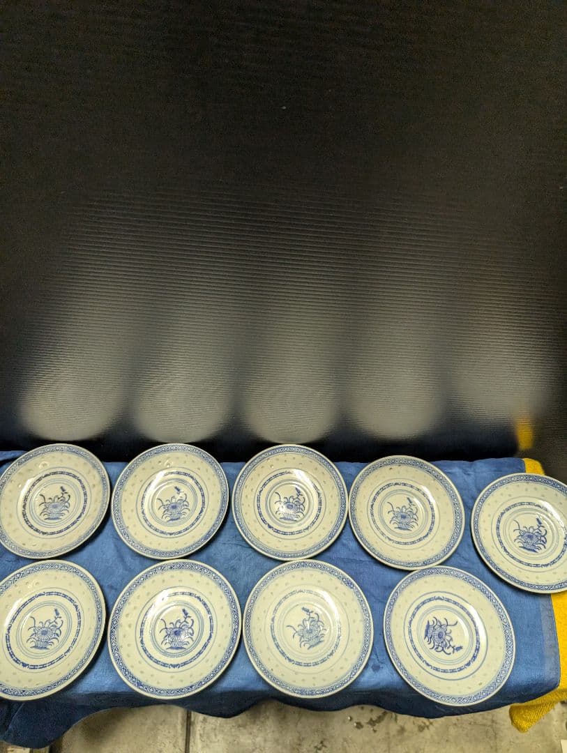 中国景徳鎮お皿、9枚小皿