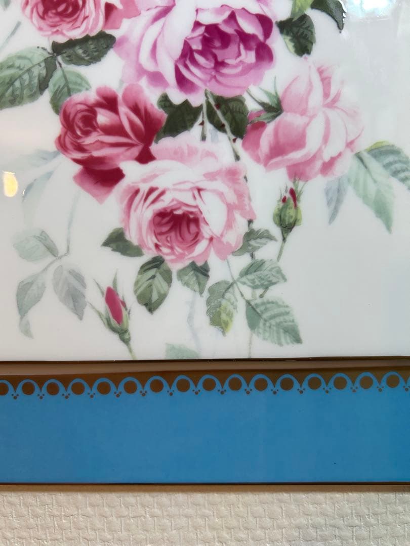 Sango MAGNA 三郷陶器　加藤吉春作 陶画　 陶板　タイル　花　薔薇