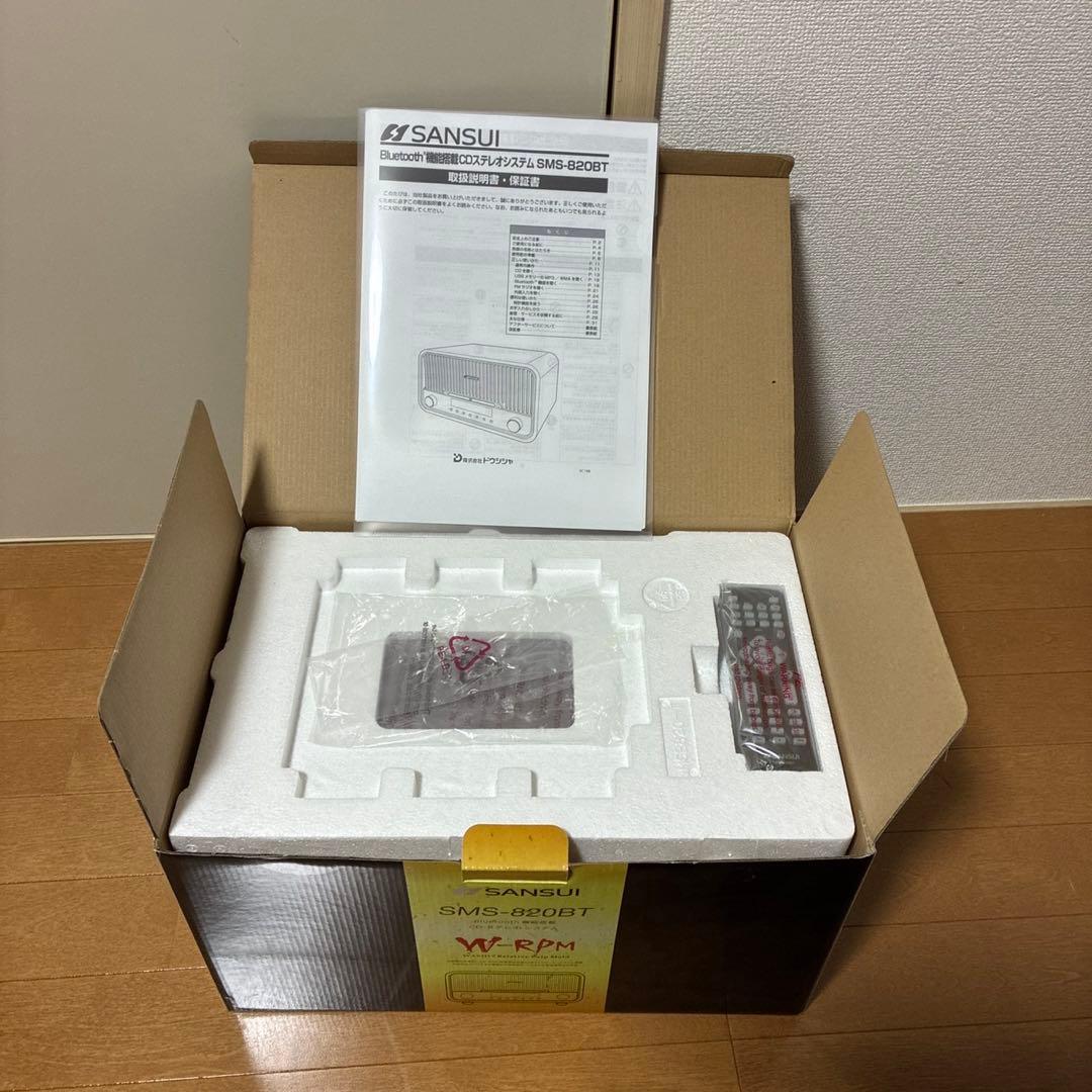 SANSUI SMS-820BT CDステレオシステム Bluetooth搭載