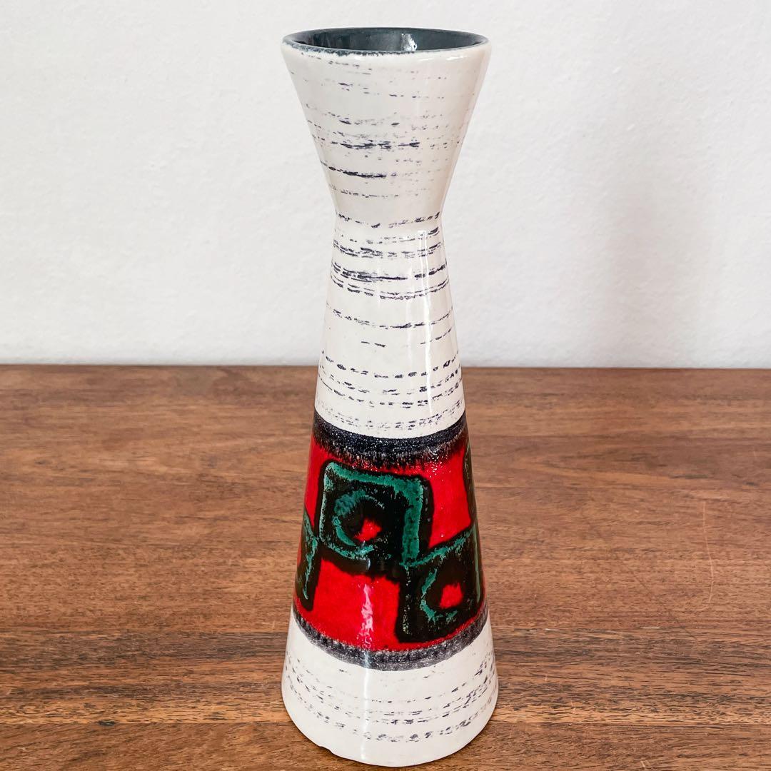 【ドイツ Scheurichの背の高い花瓶 】ヴィンテージ 343