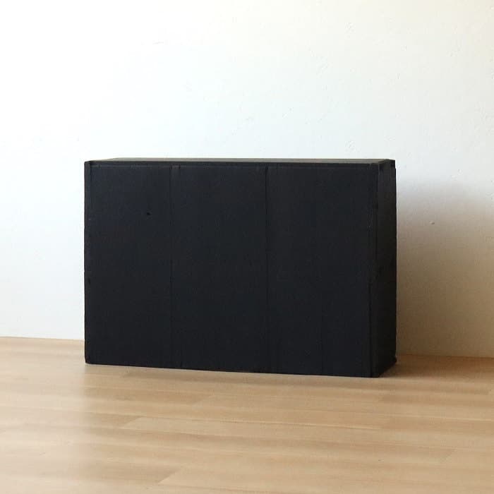 アンティーク 黒色 引出し12杯 チェスト 古家具 無垢材 桐材 ブラック