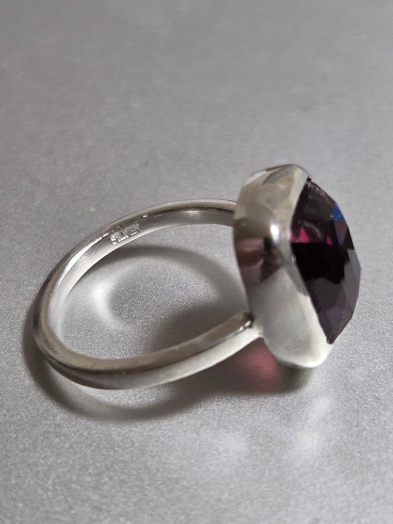 ハンドメイド　セレスチャルクォーツ　シルバーリング　12号