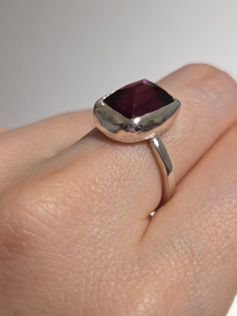 ハンドメイド　セレスチャルクォーツ　シルバーリング　12号