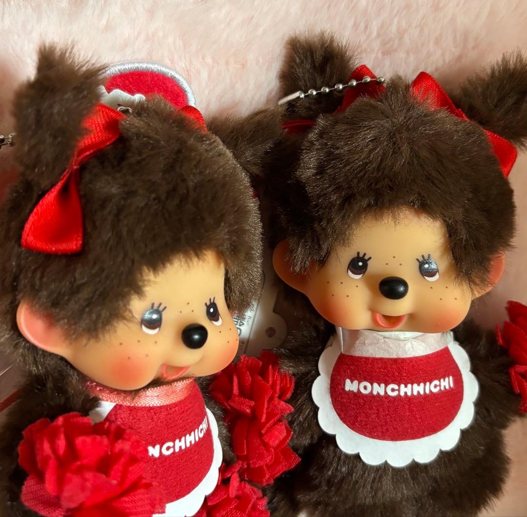 ハッピーカラー モンチッチ キーチェーン　女の子　応援 ぬいぐるみ マスコット