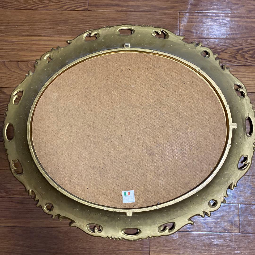 イタリア　絵画レプリカ　アンティーク額絵　壁掛け　金縁　69×59㎝