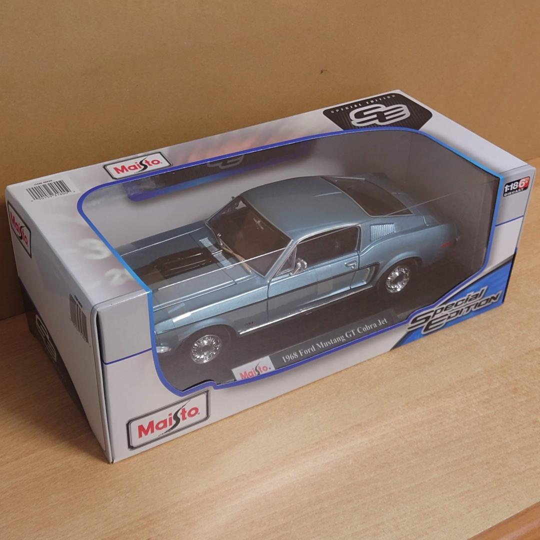 1/18 フォードマスタングGT コブラ ジェット 1968 マイスト製ミニカー