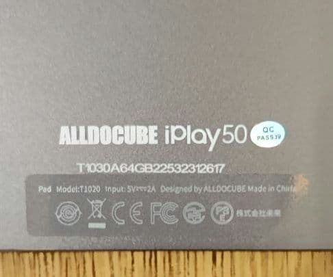 ALLDOCUBE iPlay 50 本体　アンドロイド　タブレット
