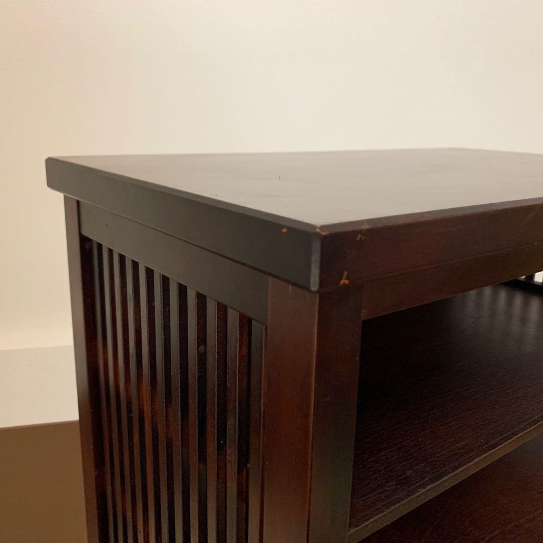 九州 日向民芸家具 無垢材 スリッパラック シェルフ