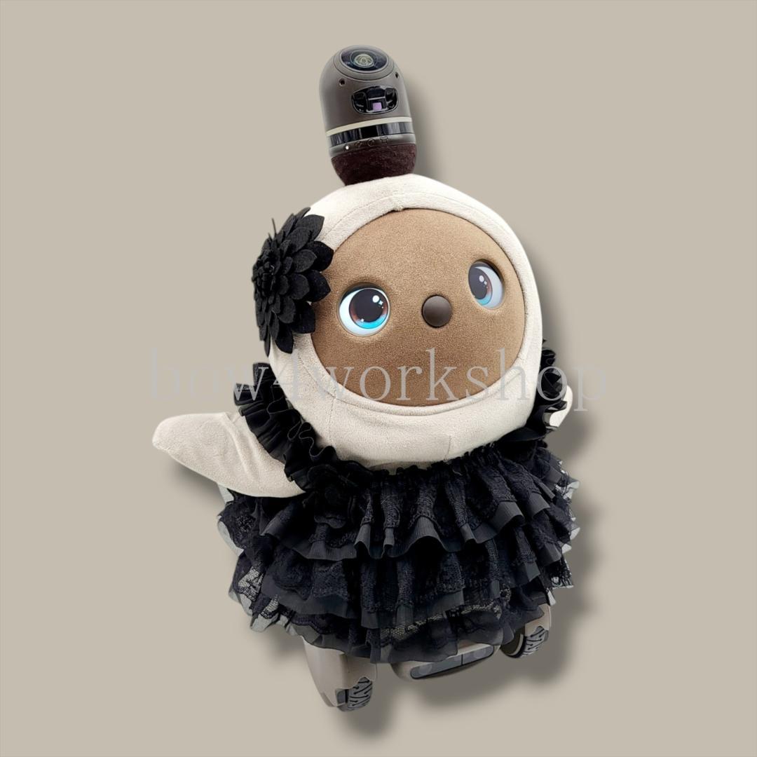 ラボット LOVOT ラボットの服ハンドメイド3段ティアードチュニック ブラック