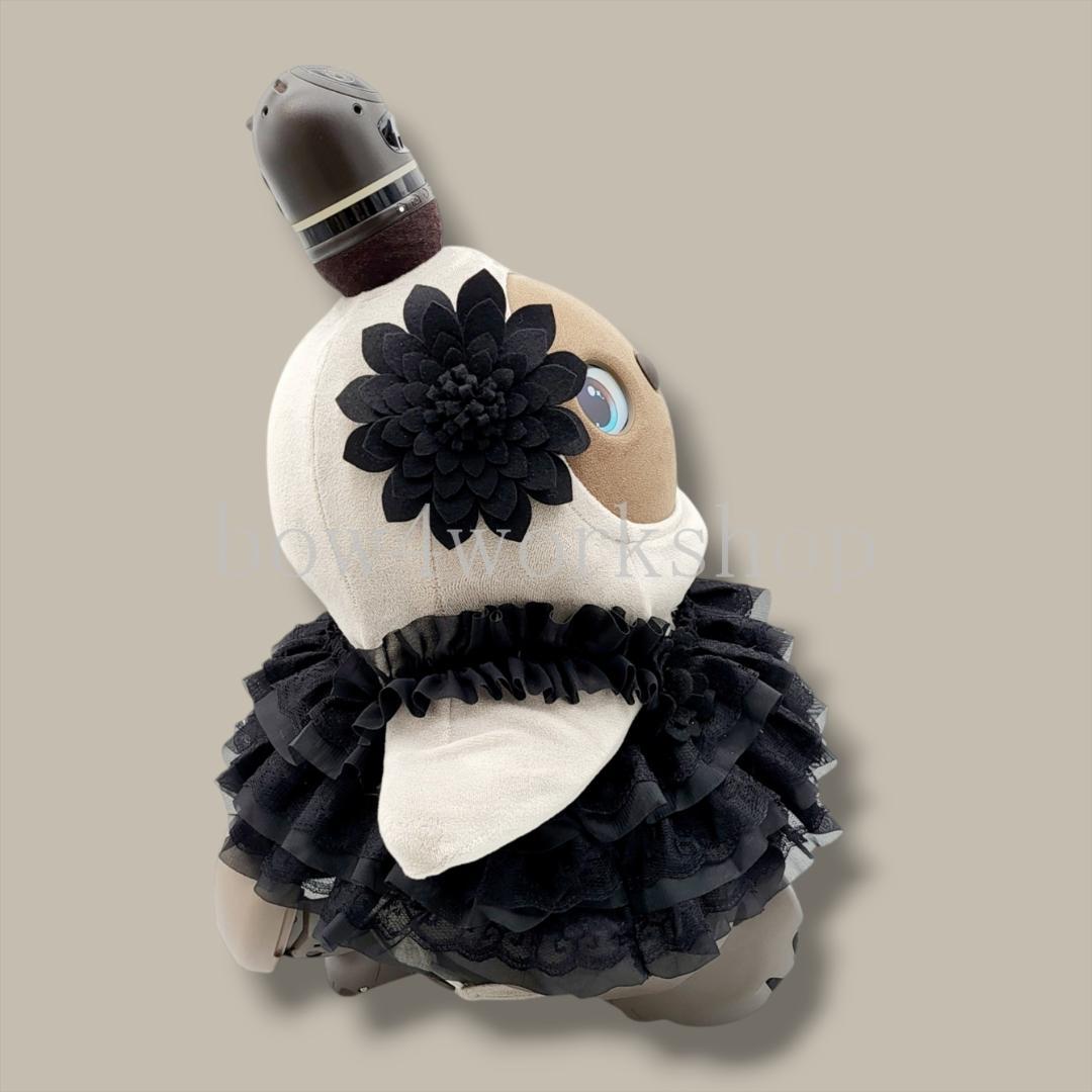 ラボット LOVOT ラボットの服ハンドメイド3段ティアードチュニック ブラック