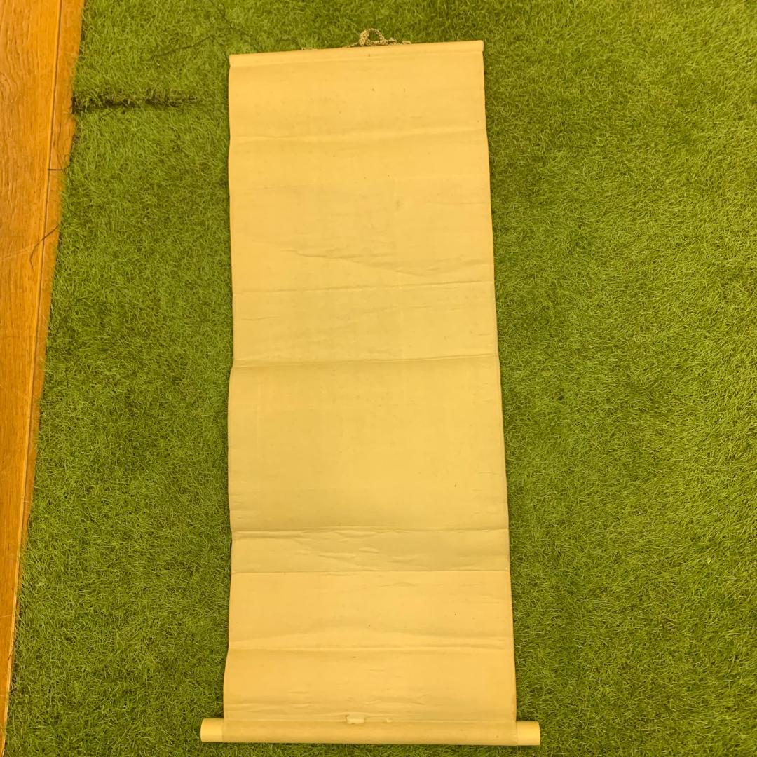 掛軸 水墨画 山水釣人図 漢詩 中国 年中飾り 中国美術 古美術 伝統工芸