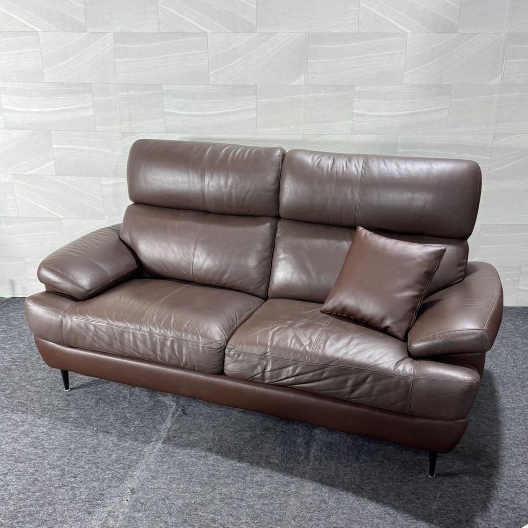 ニトリ ソファ 3人掛け 合皮 ブラウン Nポケット 格安 d5007