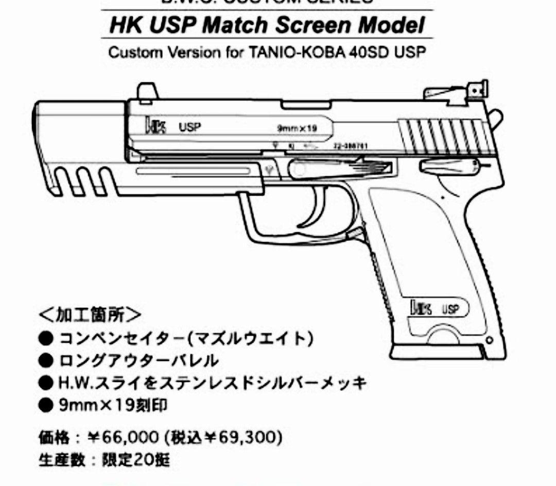 レア物特価❗️タナカ Hk USPガスガン アルミ調スライドカスタム 再最値下げ