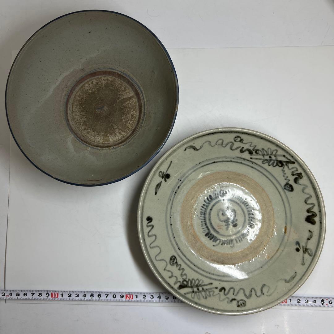 中国清時代 新渡青花鉢 大皿 東キ8-0307① タサオサ