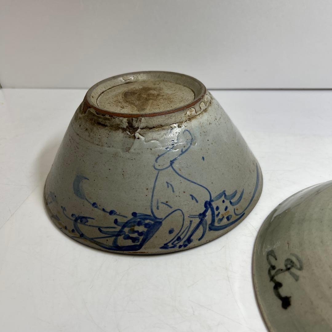 中国清時代 新渡青花鉢 大皿 東キ8-0307① タサオサ