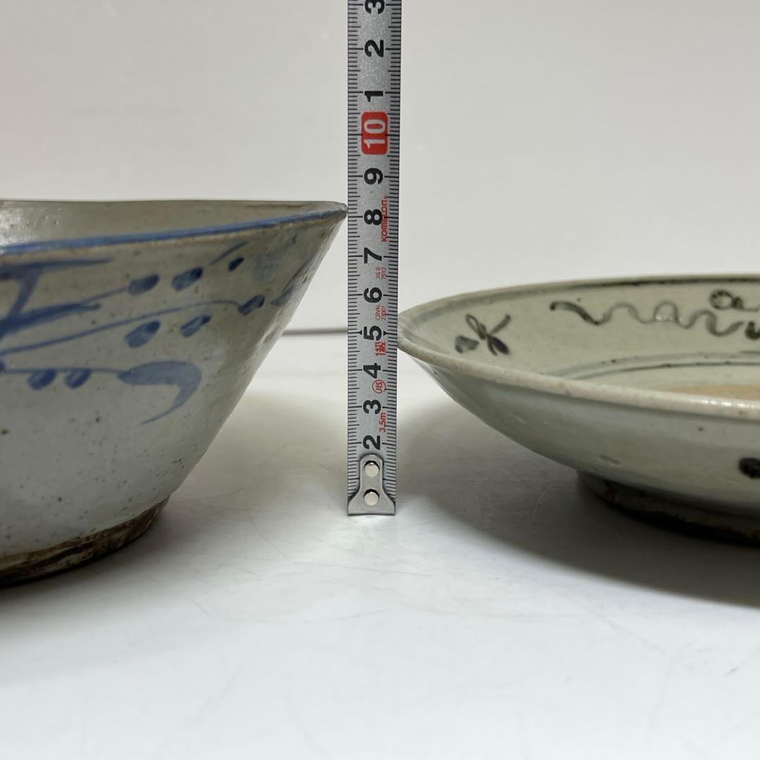 中国清時代 新渡青花鉢 大皿 東キ8-0307① タサオサ