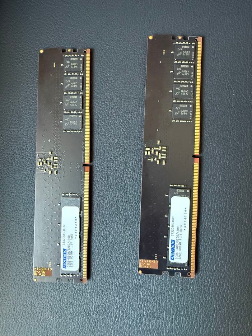 Crucial DDR532GB×2枚64GB5600CT32G56C46U5