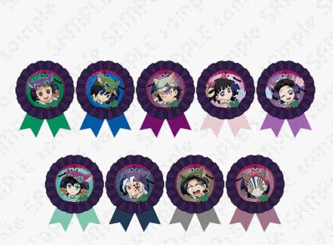 鬼滅の刃　ハロウィン2025 ランダムコサージュ風缶バッジA 未開封8個