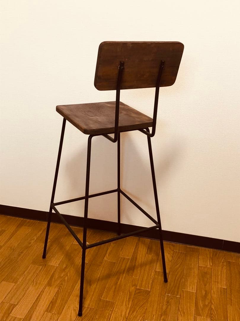 【送料無料】アンティーク調 アイアンバーチェアー スタンディングチェアー