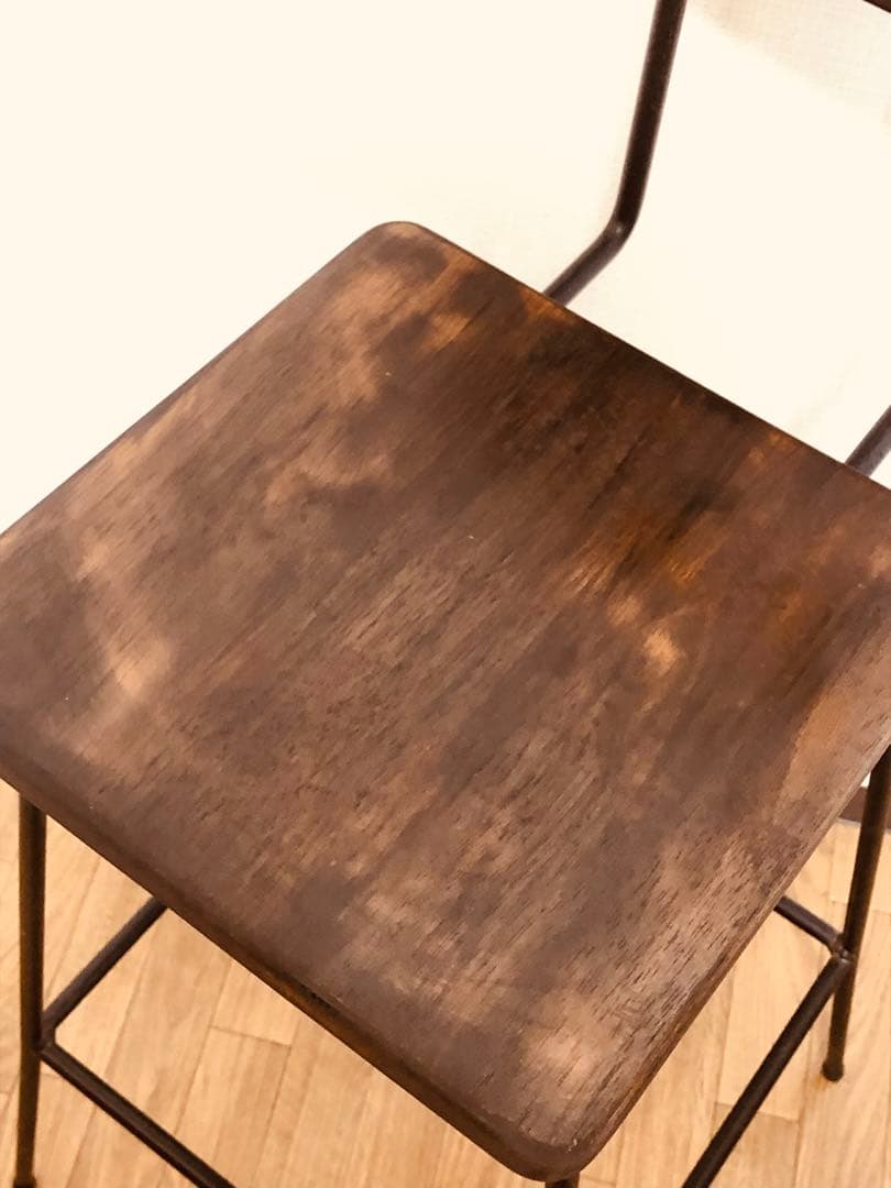 【送料無料】アンティーク調 アイアンバーチェアー スタンディングチェアー