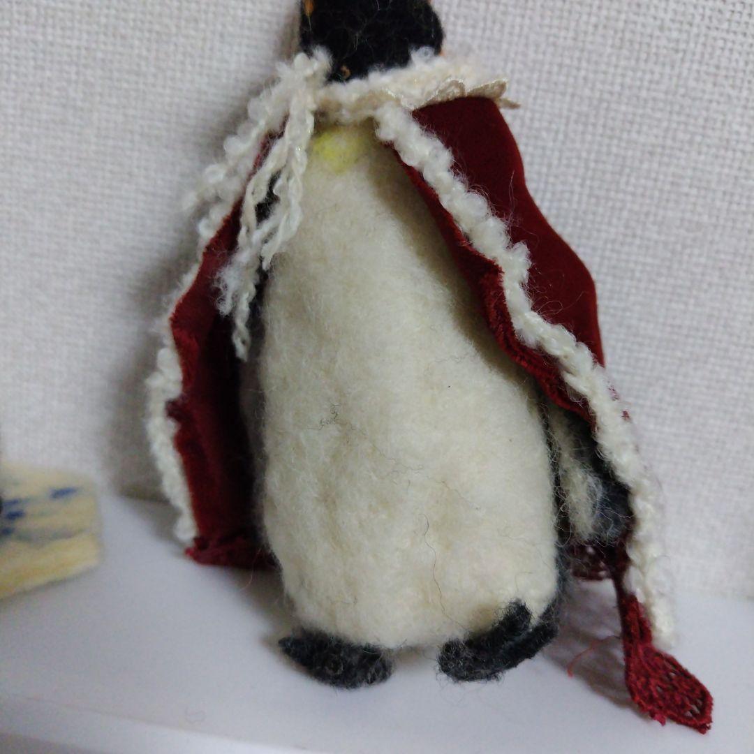 ハンドメイド作家　ペンギン　羊毛フェルト