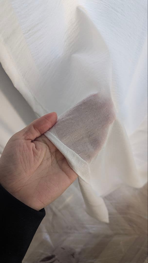 ふわふわピクシーレースカーテン UVカット90%以上　 幅150長さ208×2枚