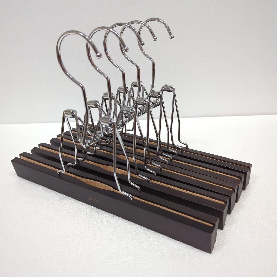 NAKATA HANGER スモークブラウン スラックスハンガー 5本セット