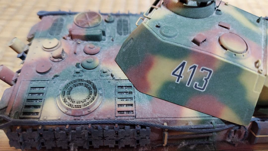 戦車モデル 1/35 迷彩塗装 パンサー タミヤ、プロ製 緻密な造り込み