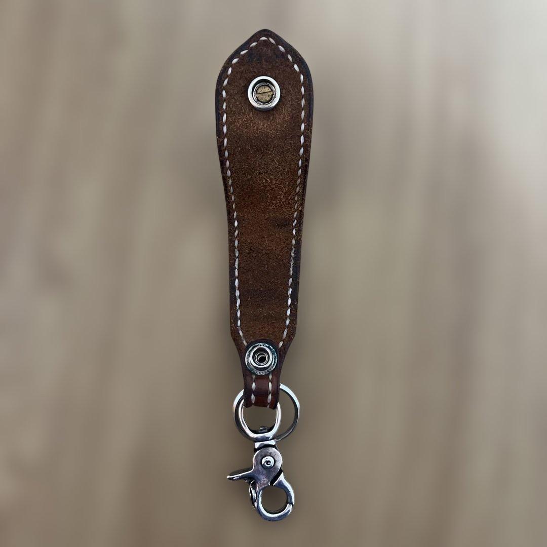 大和工房（レザー花模様キーリング）