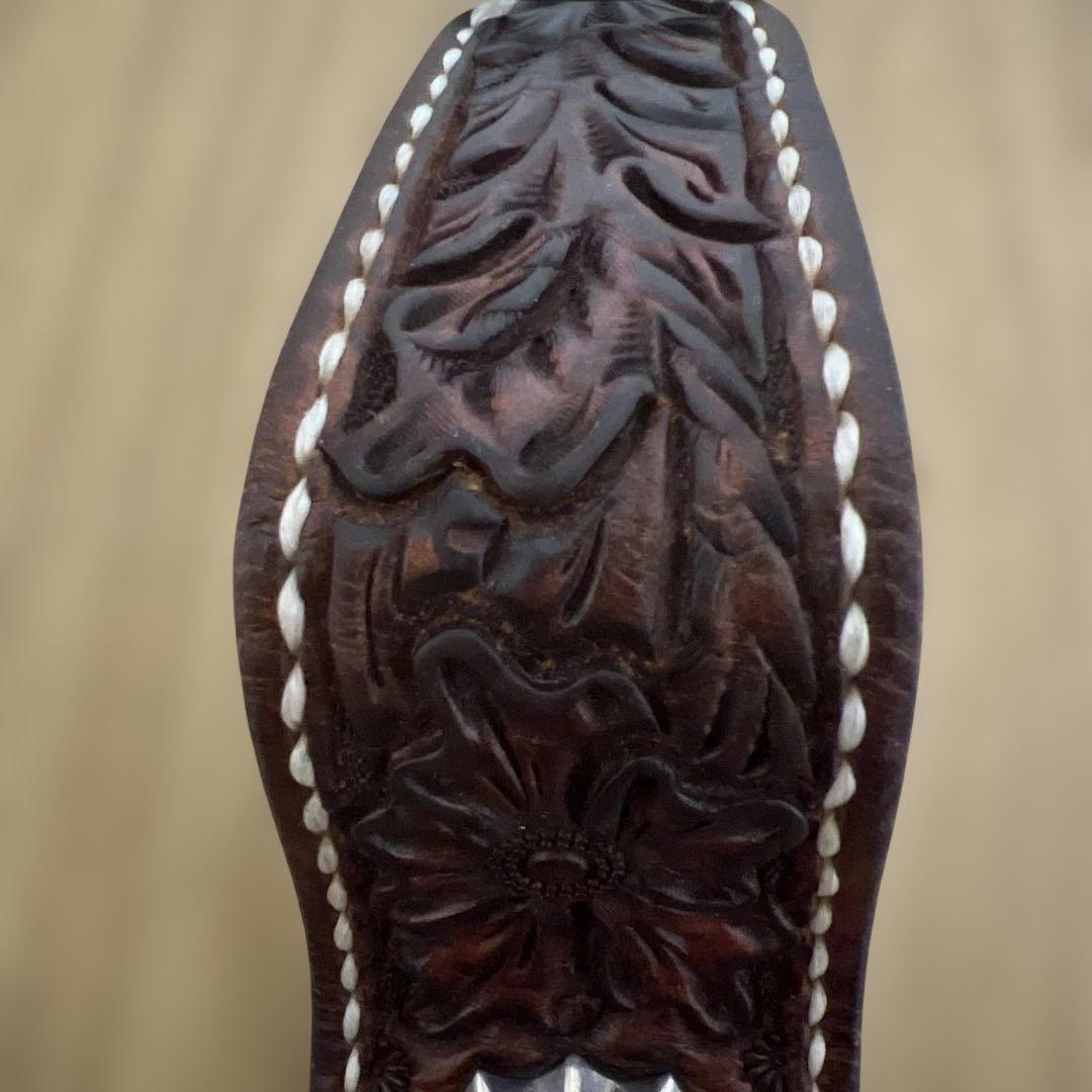 大和工房（レザー花模様キーリング）