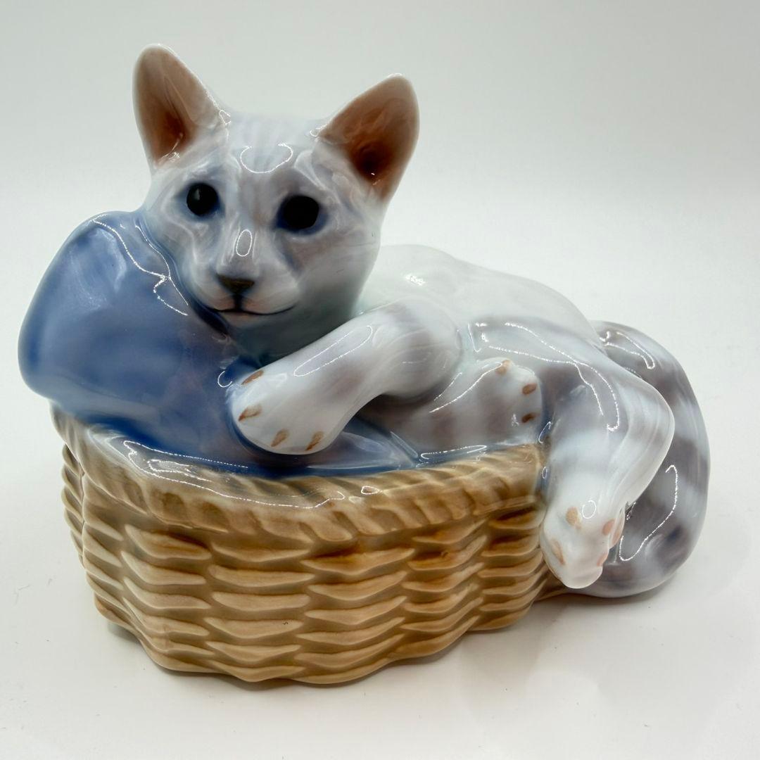 希少 美品☆ロイヤルコペンハーゲン 猫 フィギュリン Kitty 2010