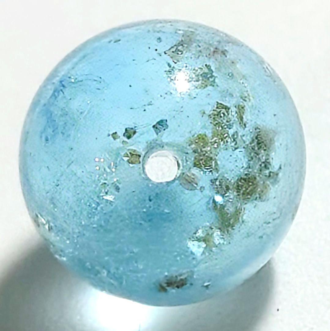 ★(YOU※)キュービックインクルージョンinブルートパーズ11ミリビーズ