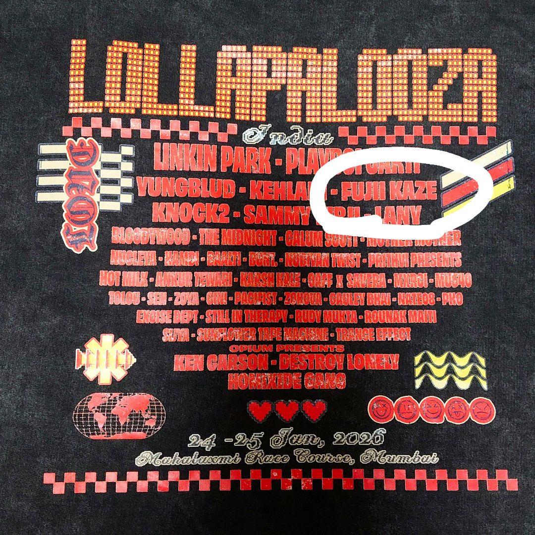 【未開封新品】藤井風出演 ロラパルーザ インディア ラインナップTシャツ